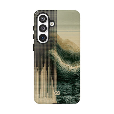 Beige Tough Phone Case for Samsung - Veridian Data Ridge