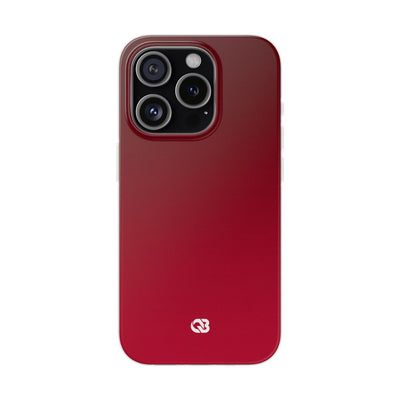 Red Lite Phone Case for iPhone - Crimson Velvet Fade