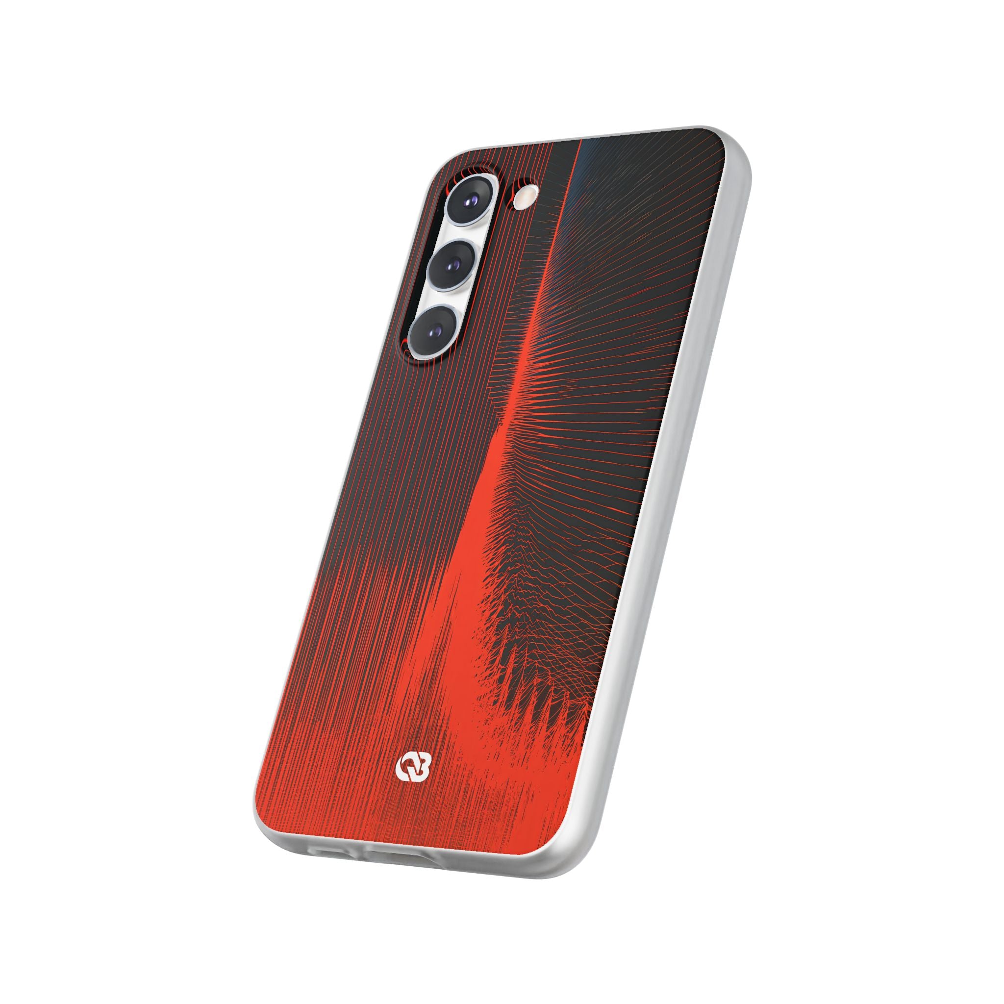 Red Lite Phone Case for Samsung - Crimson Frequency Pulse