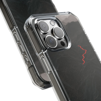 Crimson Ridge Pass · Clear Impact Magnetic Phone Case for iPhone ·  Black