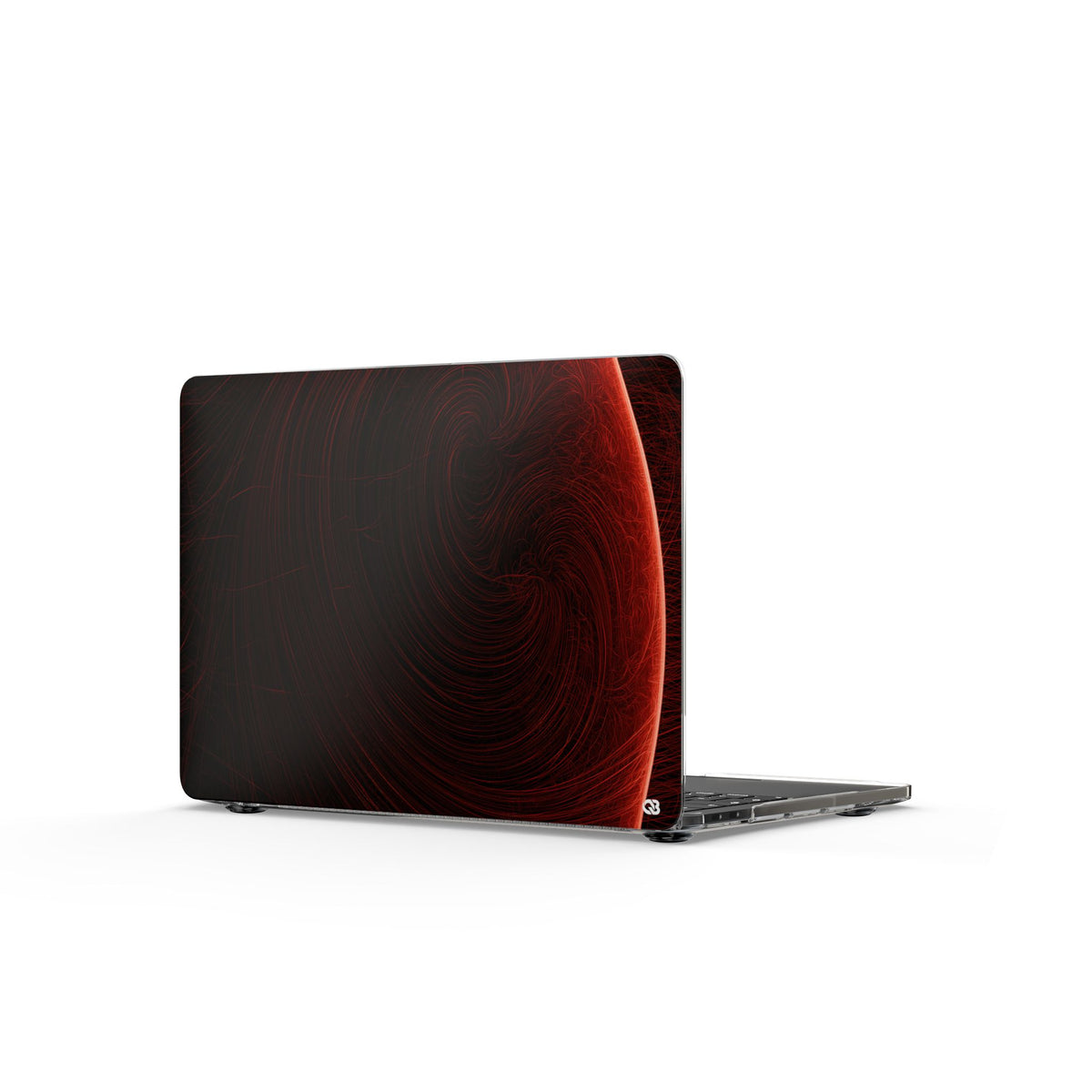 Crimson Solar Orbit · Clear Hard Case for MacBook · Red