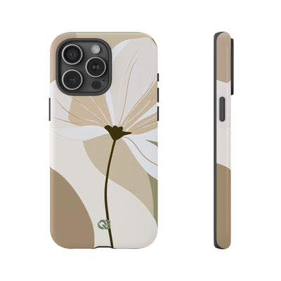 Beige Tough Phone Case for iPhone - Sage Linen Magnolia