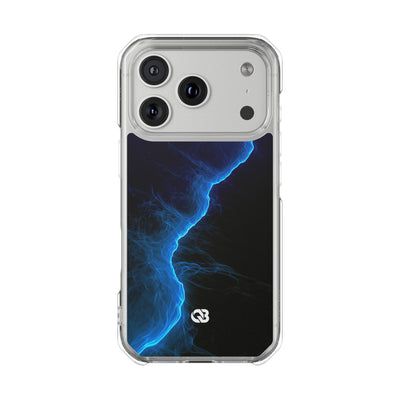 Electric Azure Drift · Clear Impact Magnetic Phone Case for iPhone · Blue