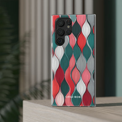 Leaf Cascade Teal Samsung S22 Ultra Case - Soft