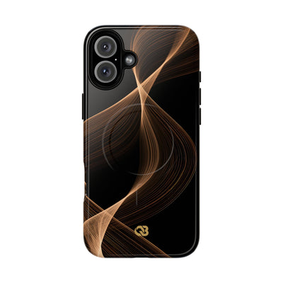 Amber Contour Flow · Tough 2.0 Magnetic Phone Case for iPhone · Black