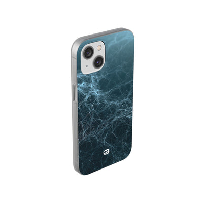 Teal Lite Phone Case for iPhone - Arctic Neural Mesh