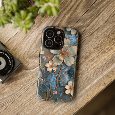 Gilded Blossom Reverie · Tough Phone Case for iPhone · Teal