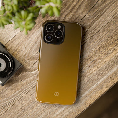 Gold Tough Phone Case for iPhone - Scorched Gold Haze