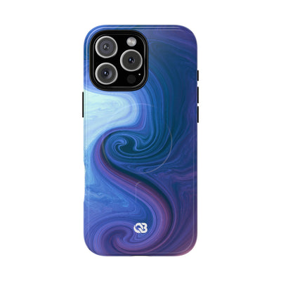 Azure Fluid Swirl · Tough 2.0 Magnetic Phone Case for iPhone · Blue