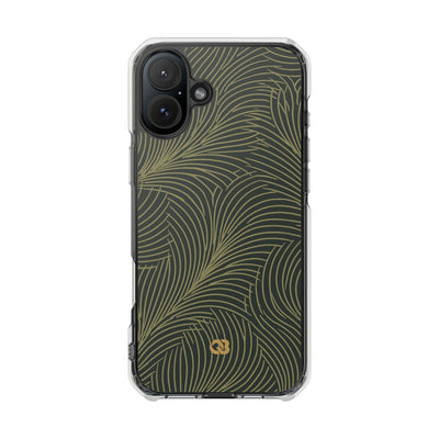 Green Impact MagSafe Phone Case for iPhone - Dark Olive Plume