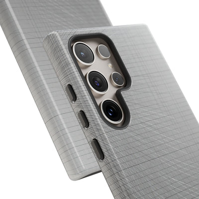 Grey Tough Phone Case for Samsung - Chrome Mesh Warp