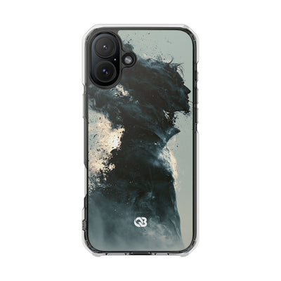 Ashen Dissolution · Clear Impact Magnetic Phone Case for iPhone ·  Black