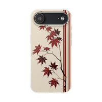 Red Lite Phone Case for iPhone - Crimson Momiji Stripe
