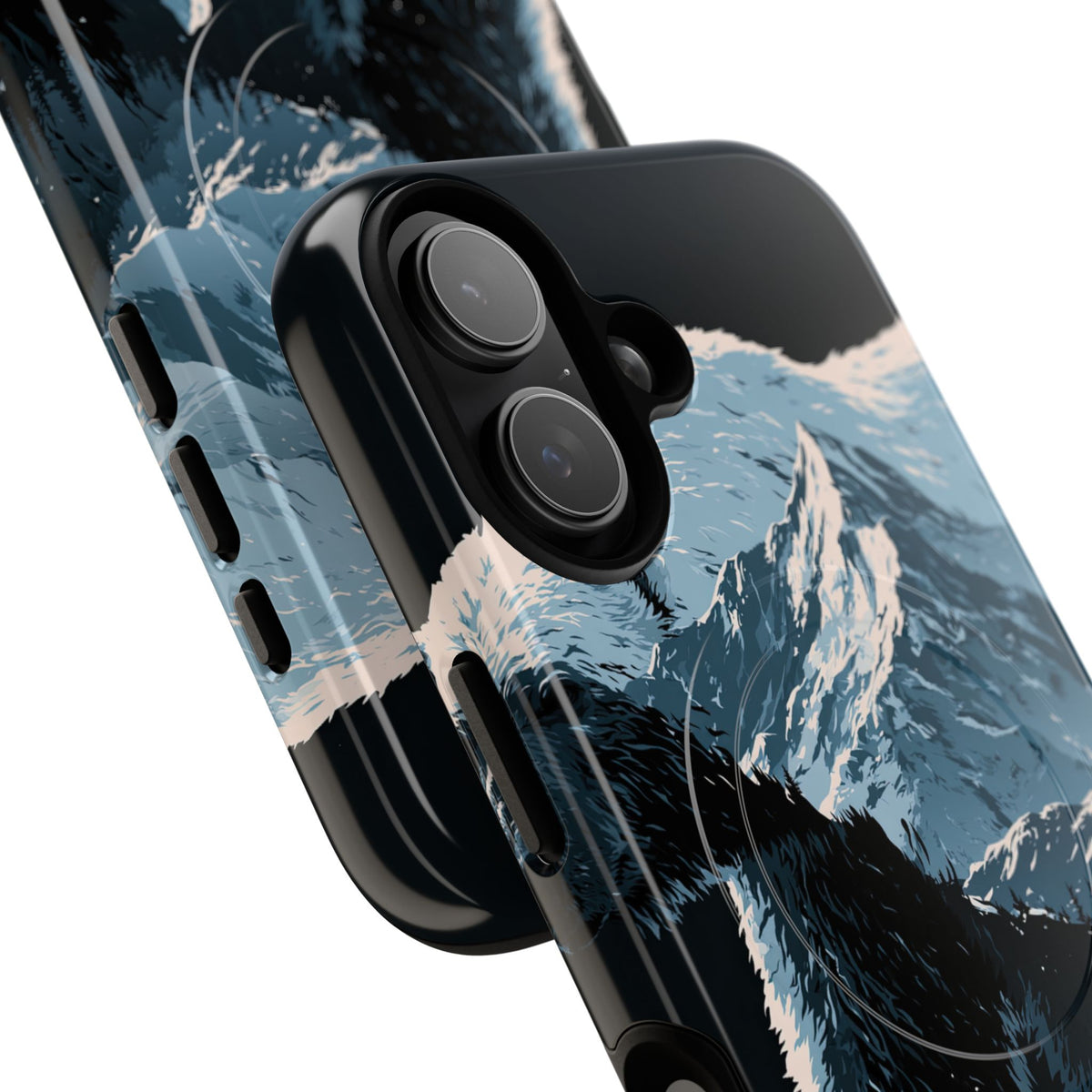Nordic Arctic Bear · Tough 2.0 Magnetic Phone Case for iPhone · Black