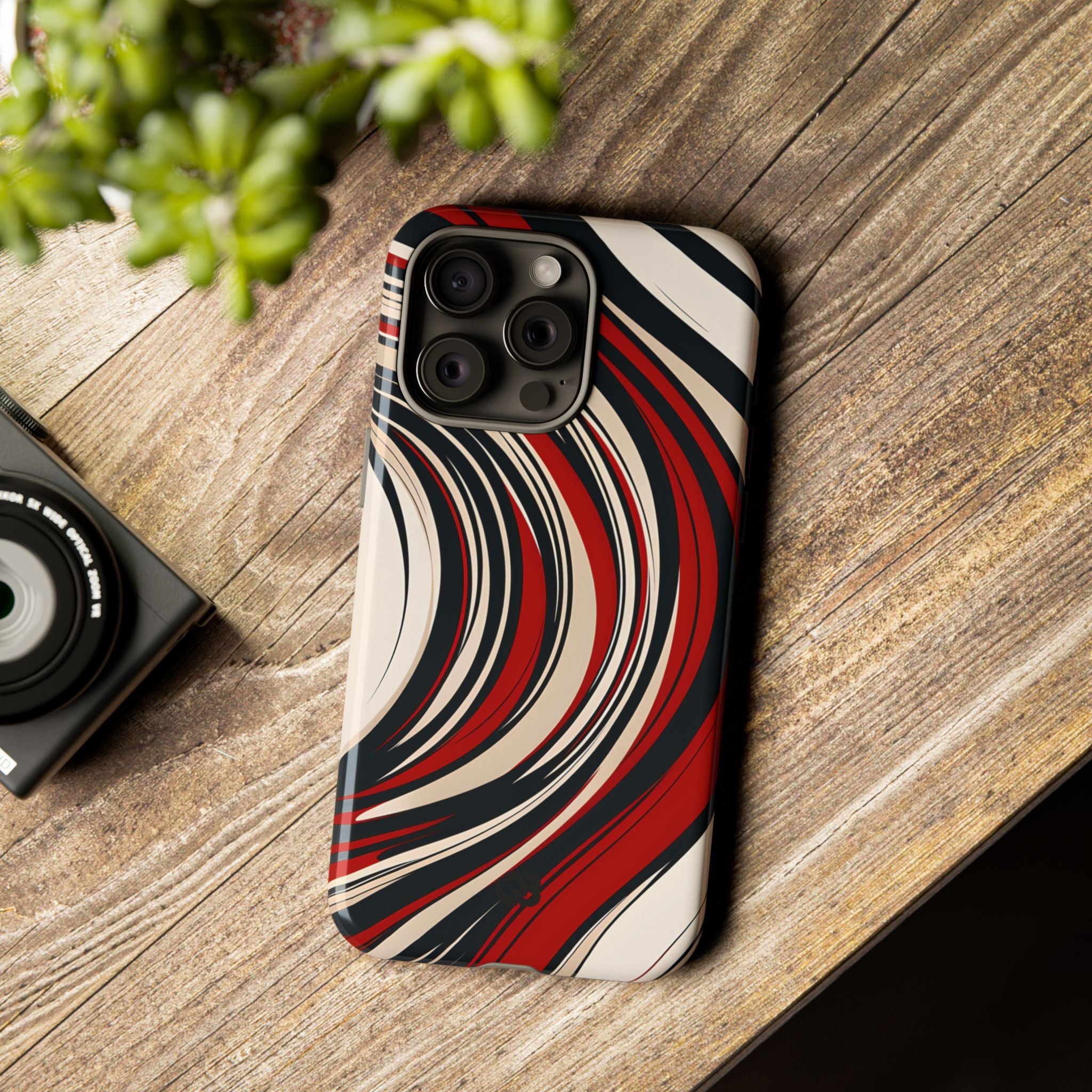 Karmesin Fluss Wellen · Tough Handyhülle für iPhone