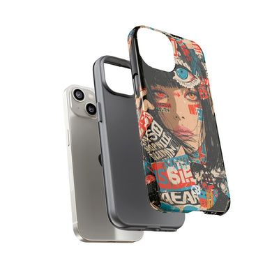 Shibuya Street Collage · Tough Phone Case for iPhone · Red