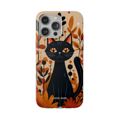 Black Cat Glow iPhone 14 Pro Max Case - Soft