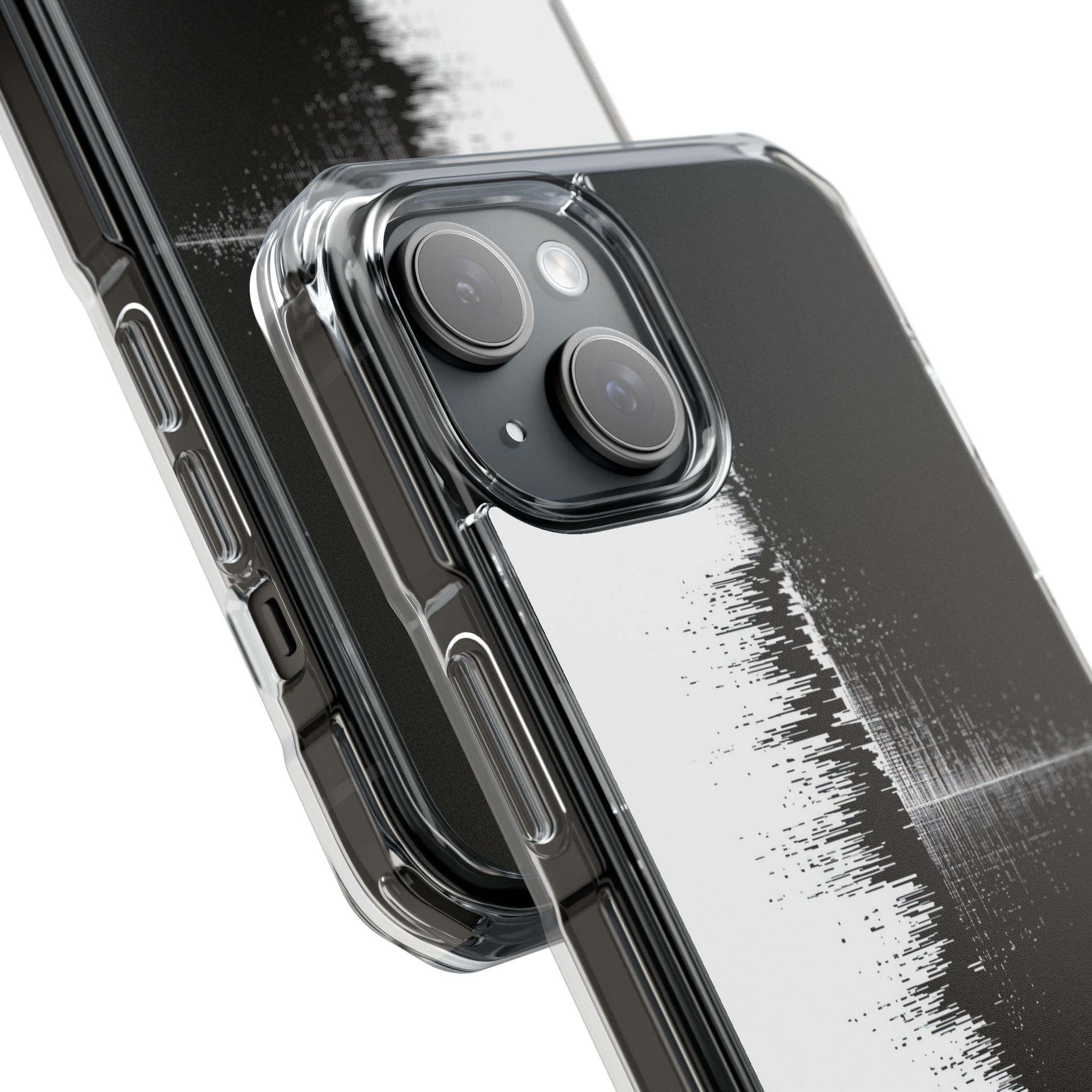 Black Impact MagSafe Phone Case for iPhone - Static Signal Split