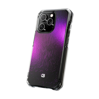 Violet Cyber Circuit · Clear Impact Magnetic Phone Case for iPhone · Purple
