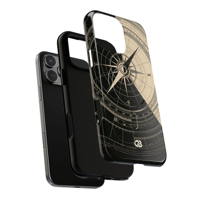 Beige Tough 2.0 Magsafe Phone Case for iPhone - Obsidian Nautical Blueprint
