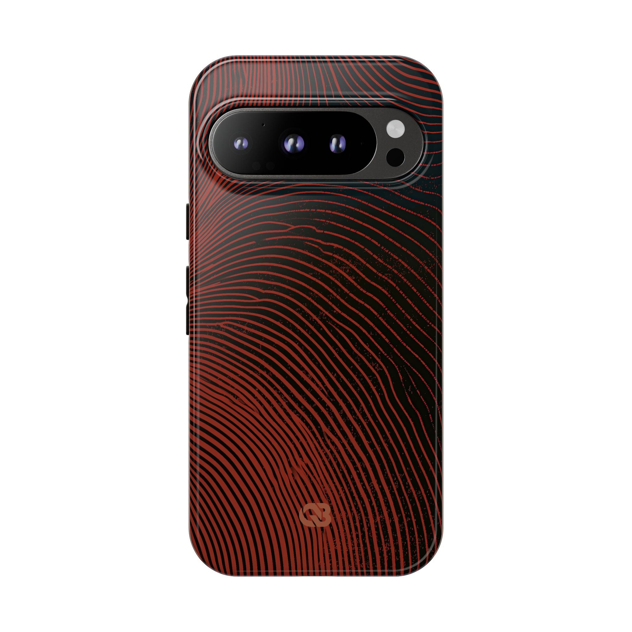 Red Tough Phone Case for Google Pixel - Terracotta Nerve Map