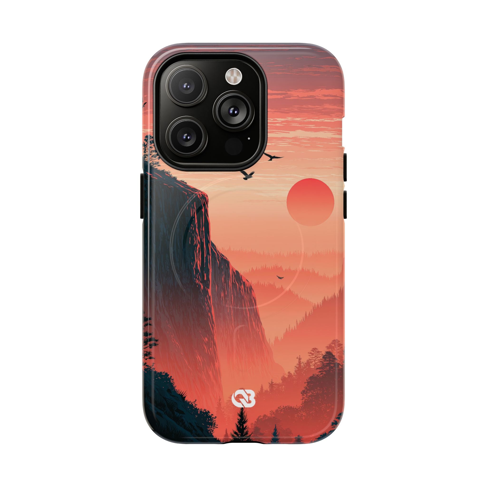 Orange Tough 2.0 Magsafe Phone Case for iPhone - Crimson Ridge Flight