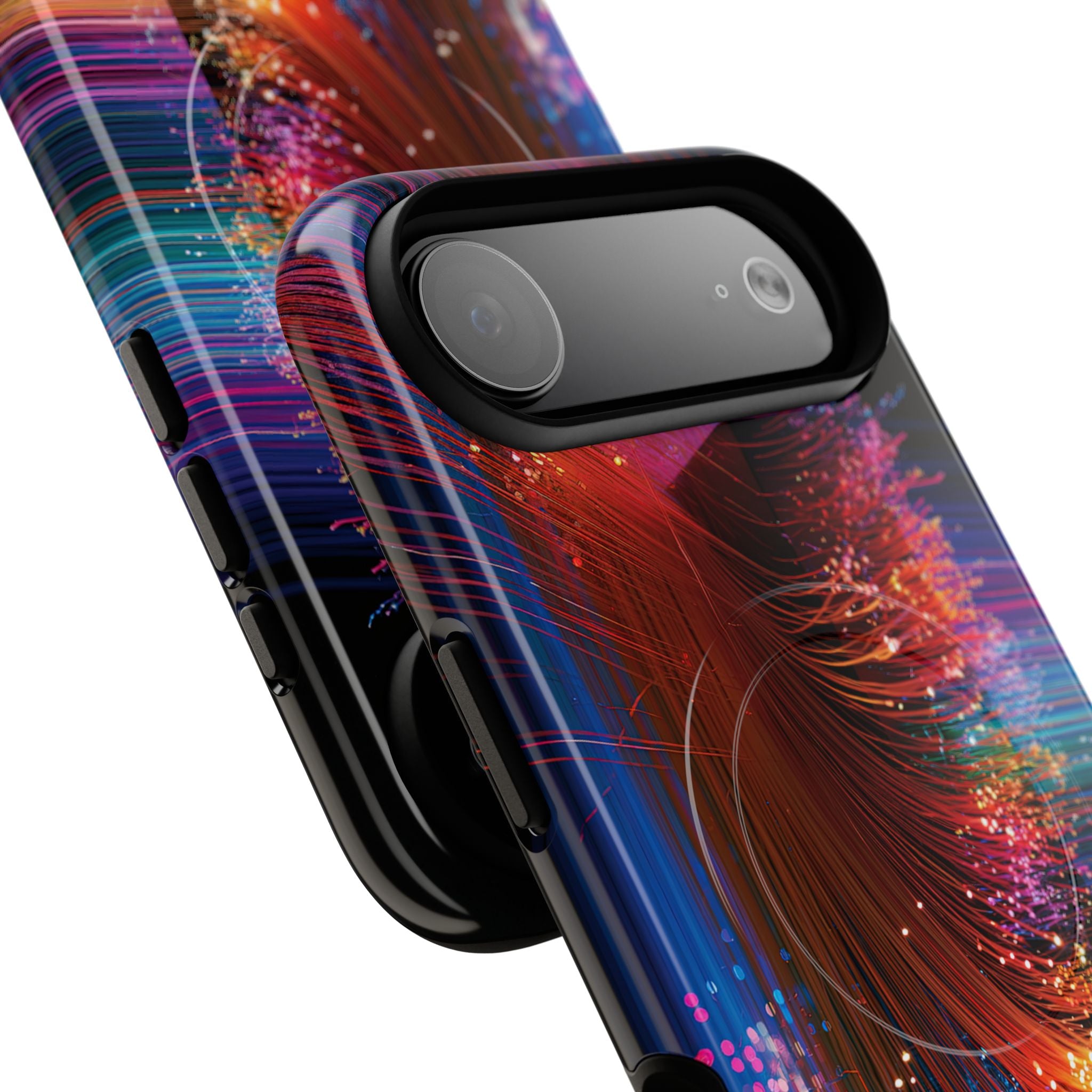 Black Tough 2.0 Magsafe Phone Case for iPhone - Cyber Optic Streak