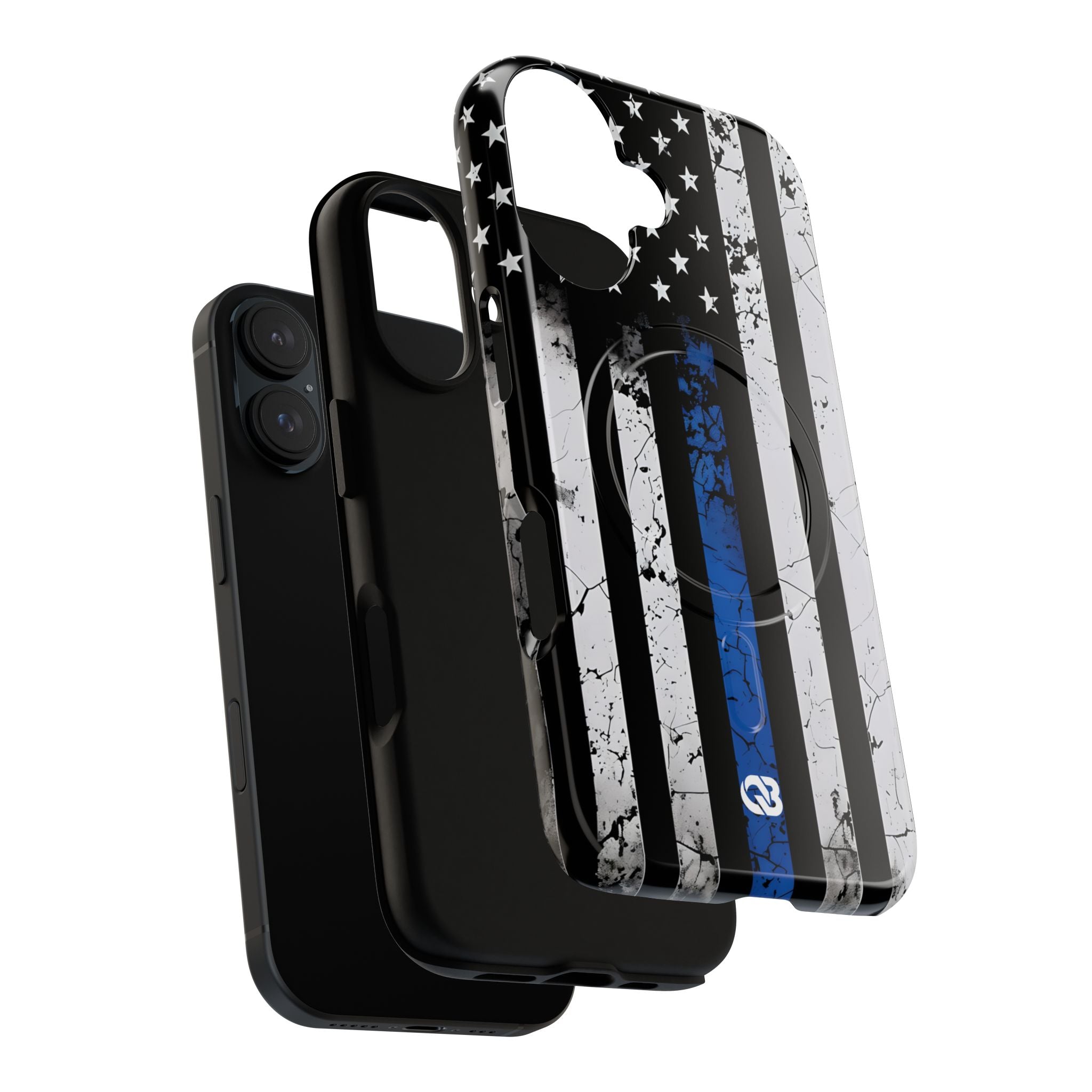 Gritty Cobalt Flag · Tough+ Phone Case for iPhone · Magsafe
