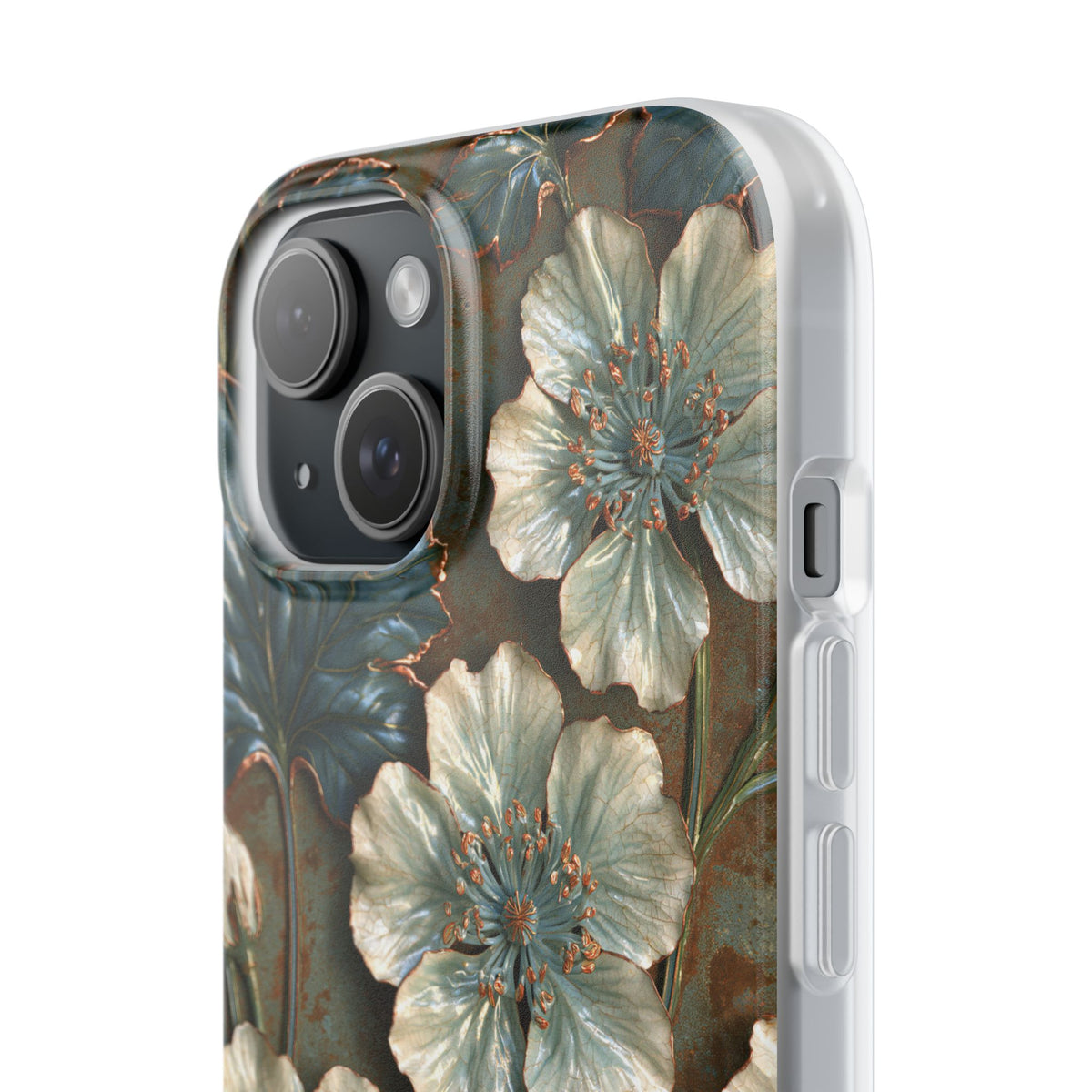 Gilded Blossom Reverie · Lite Phone Case for iPhone ·  Teal