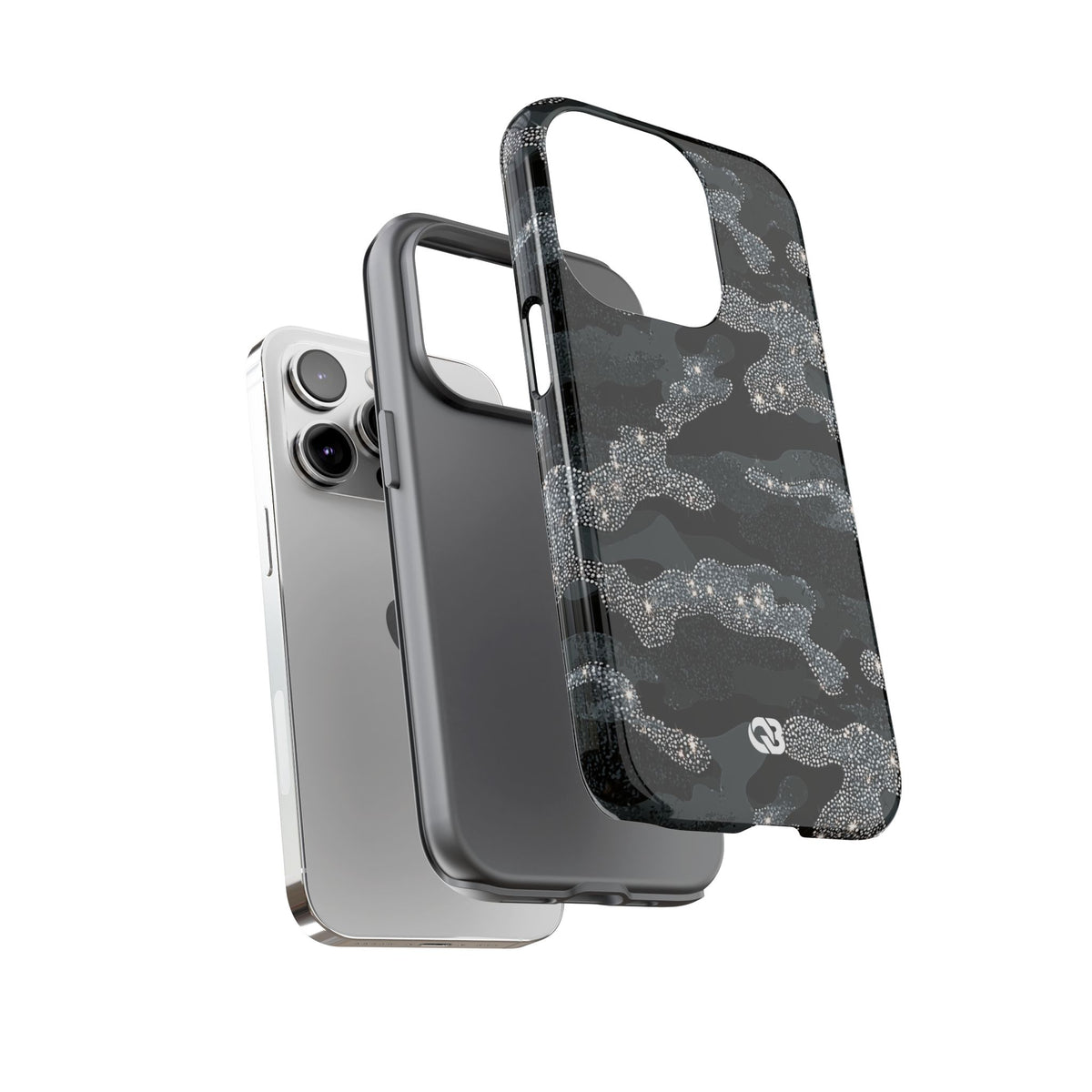 Glitter Shadow Camo · Tough Phone Case for iPhone · Black