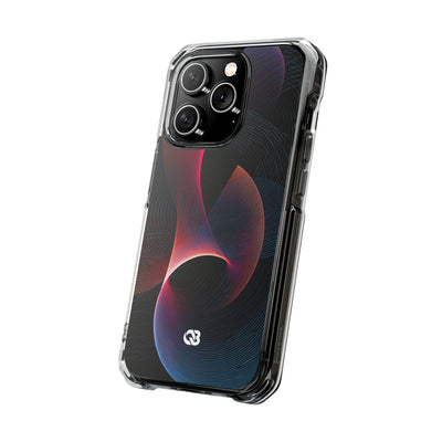 Black Impact MagSafe Phone Case for iPhone - Cobalt Crimson Flux