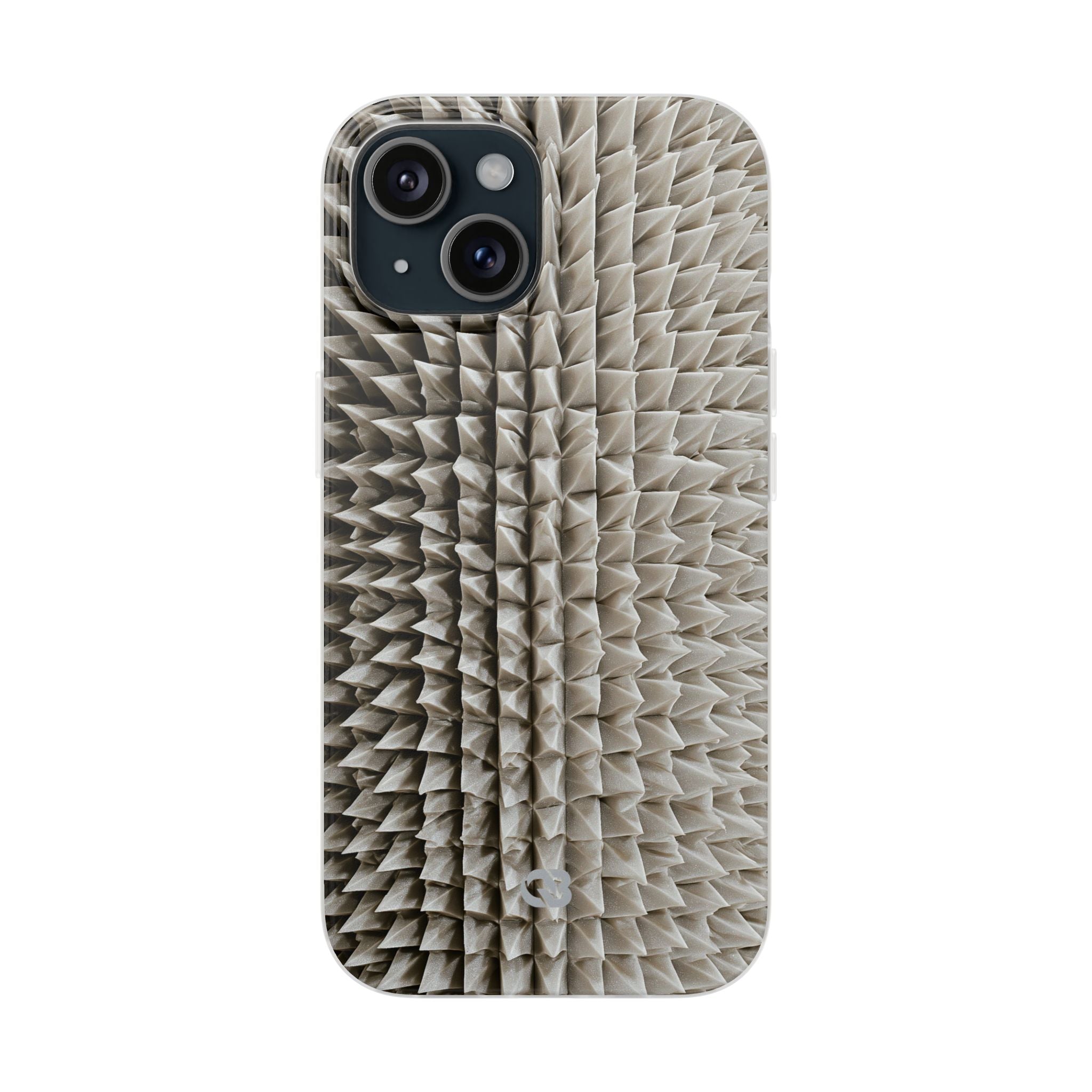 Beige Lite Phone Case for iPhone - Bone Spiked Grid