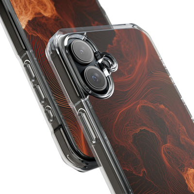 Amber Filament · Clear Impact Magnetic Phone Case for iPhone · Orange