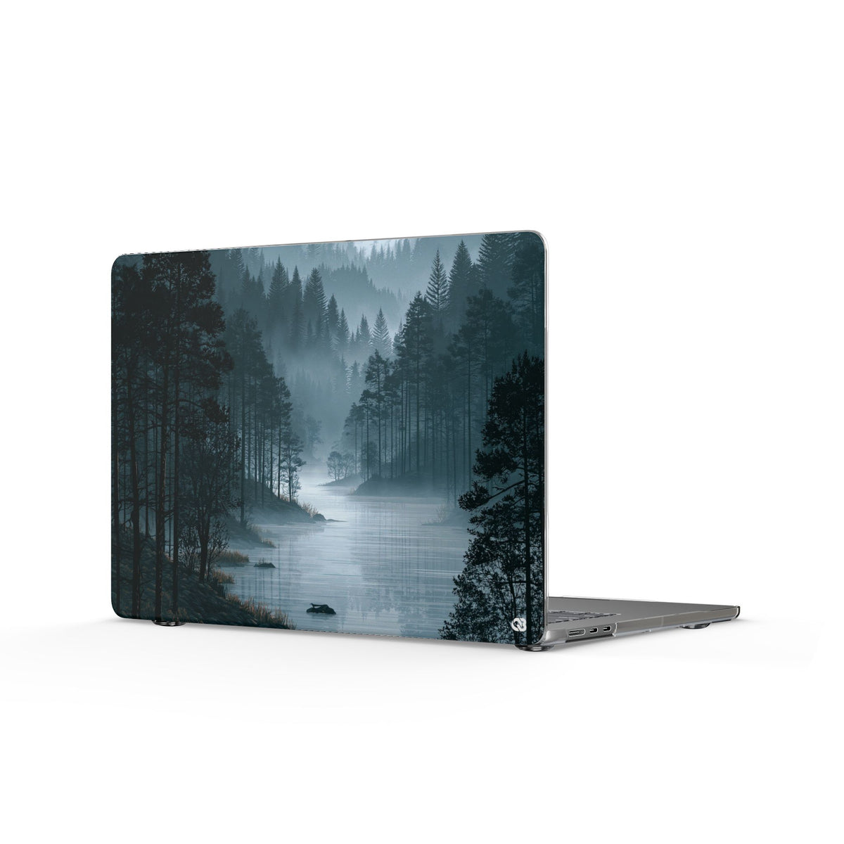 Silent Nordic Fjord · Clear Hard Case for MacBook · Blue
