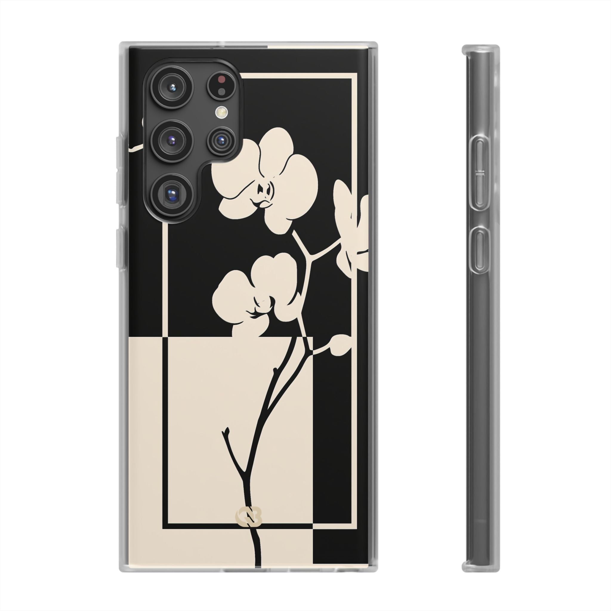 Beige Lite Phone Case for Samsung - Nocturnal Orchid Frame