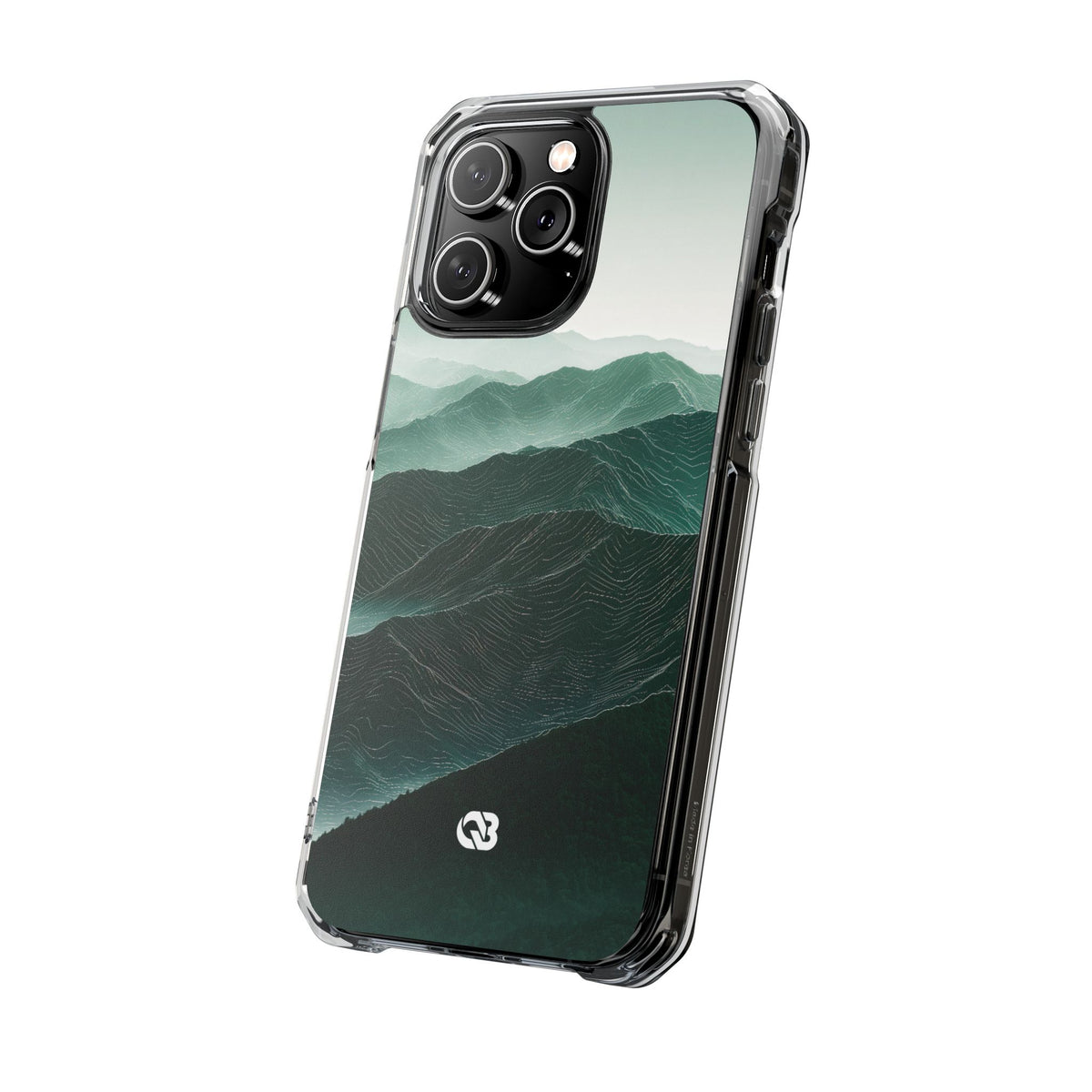 Alpine Mist · Clear Impact Magnetic Phone Case for iPhone · Green