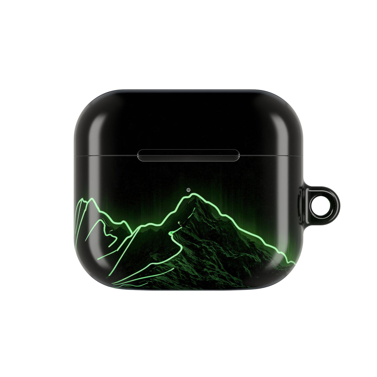 Nordic Mountain Contour · Hard Case for AirPods & AirPods Pro · Black