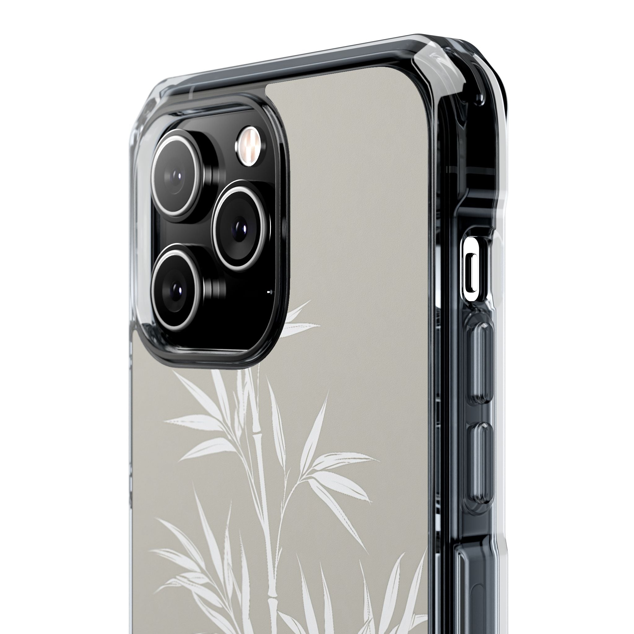 Beige Impact MagSafe Phone Case for iPhone - Sandstone Bamboo Stalks