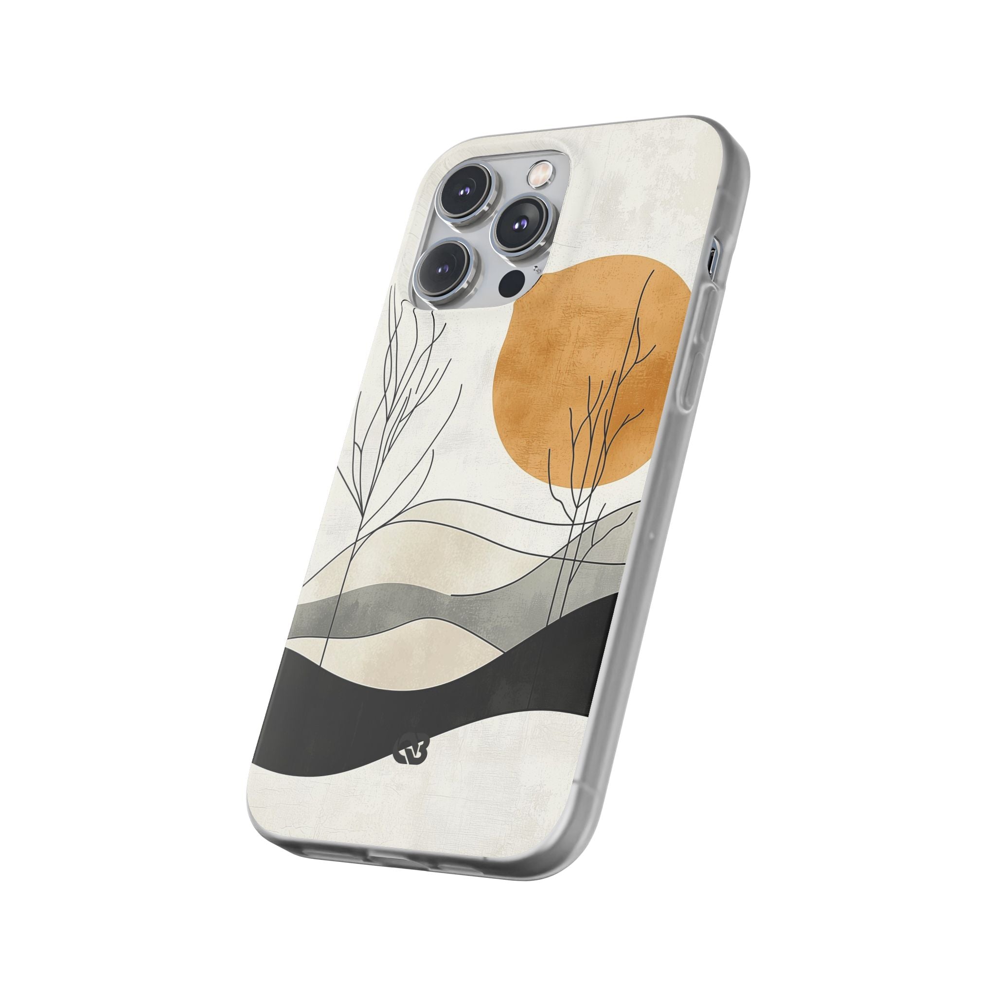 Burnt Horizon Lines · Soft Phone Case for iPhone