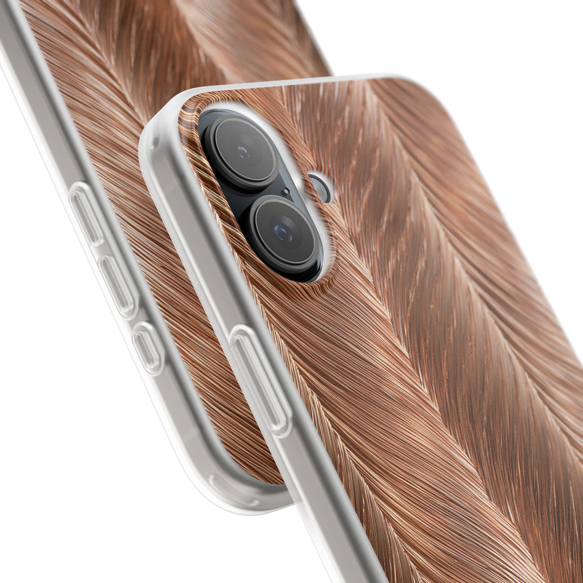 Rose Gold Weave · Lite Phone Case for iPhone ·  Brown