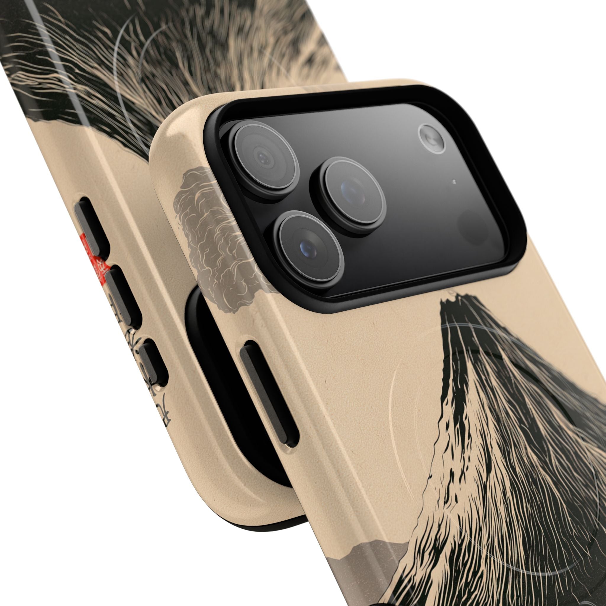 Beige Tough 2.0 Magsafe Phone Case for iPhone - Obsidian Ink Summit