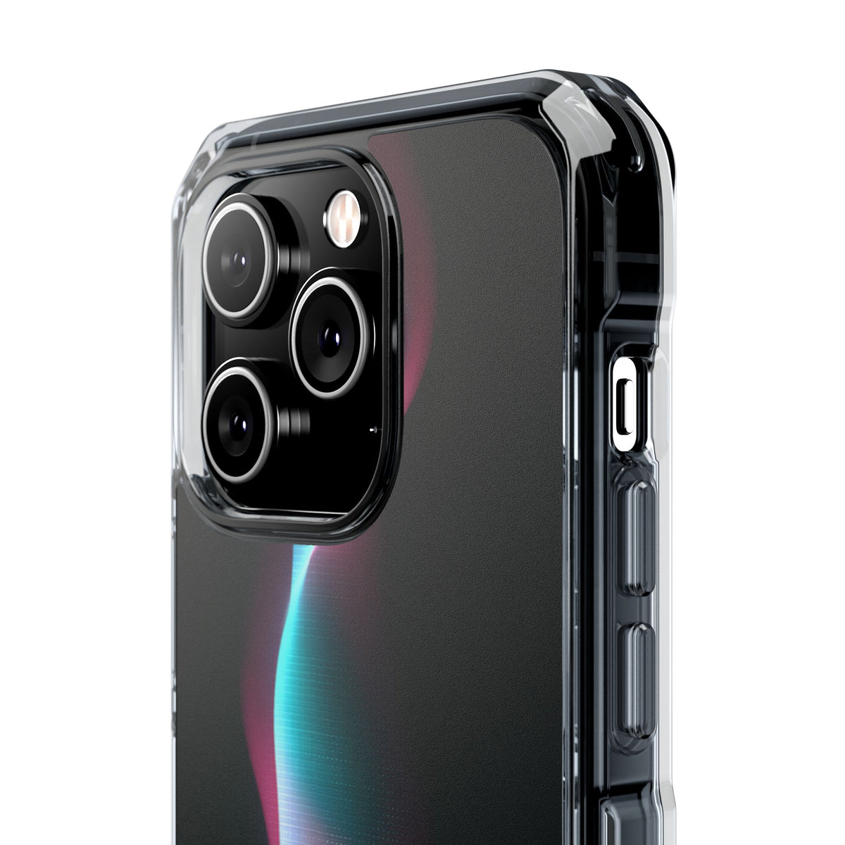 Neon Pixel Flow · Clear Impact Magnetic Phone Case for iPhone · Black