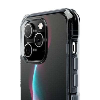 Neon Pixel Flow · Clear Impact Magnetic Phone Case for iPhone · Black