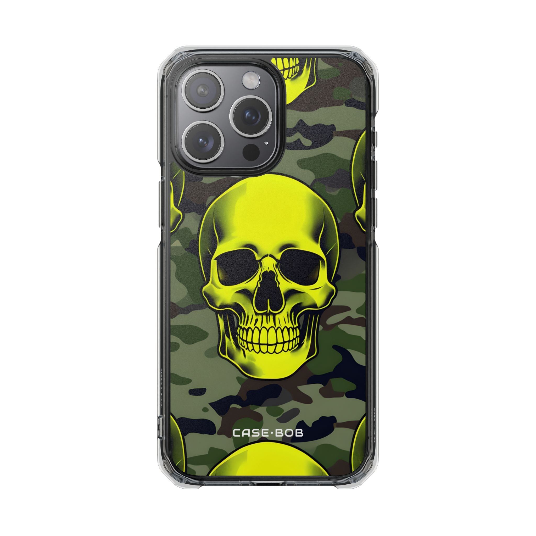 Neon Schädel Camo iPhone 15 Pro Max Case - Impact