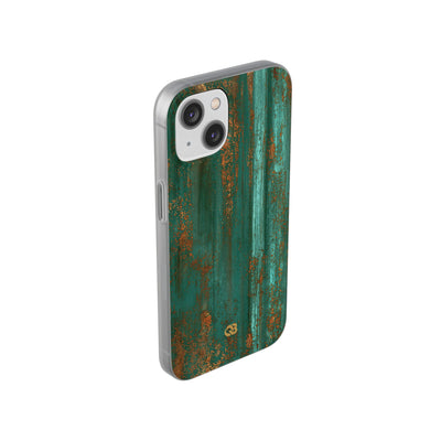 Teal Lite Phone Case for iPhone - Verdigris Copper Siding