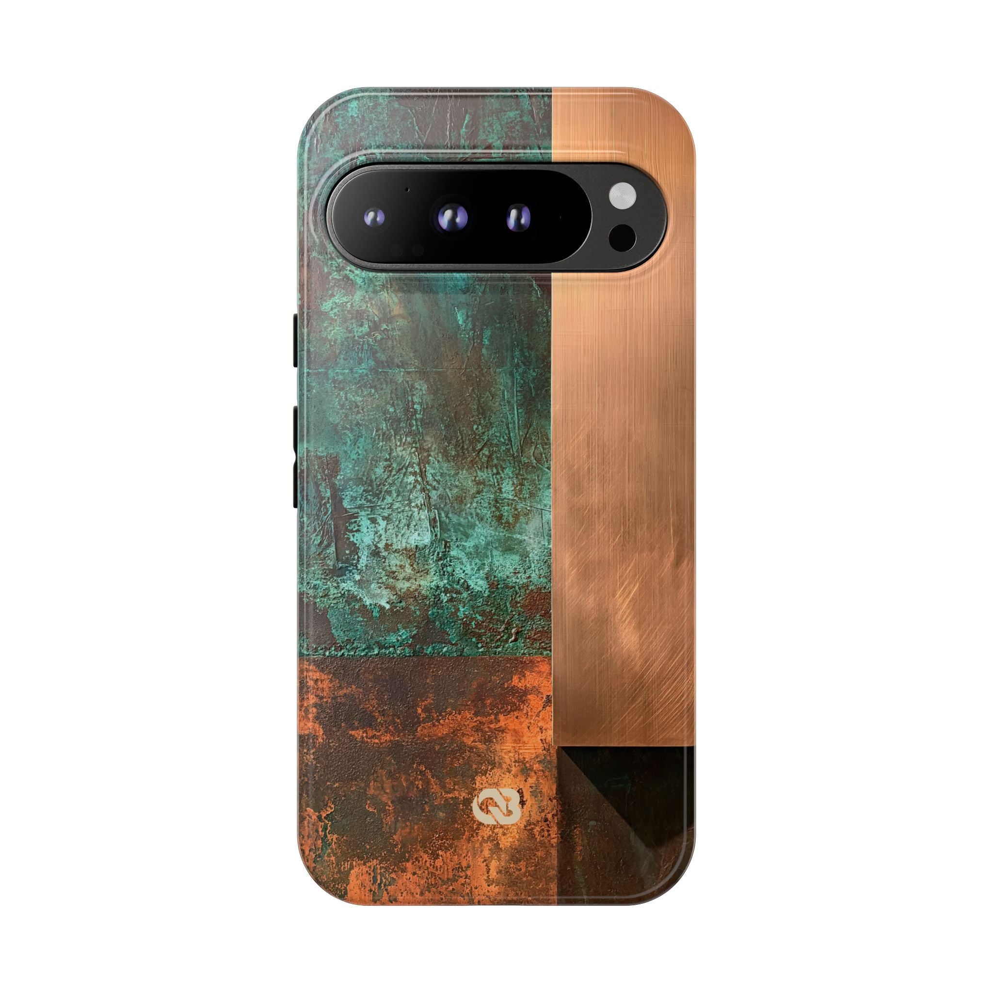 Teal Tough Phone Case for Google Pixel - Verdigris Copper Slab