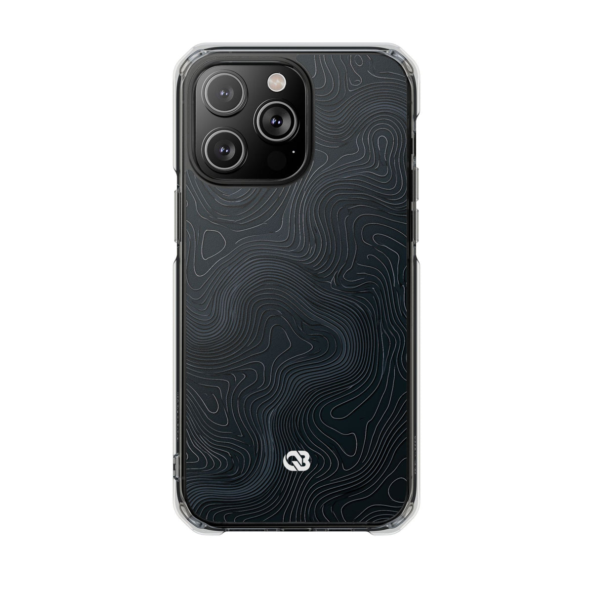 Obsidian Elevation · Clear Impact Magnetic Phone Case for iPhone ·  Black