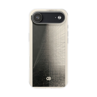 Beige Lite Phone Case for iPhone - Brutalist Graphite Grid