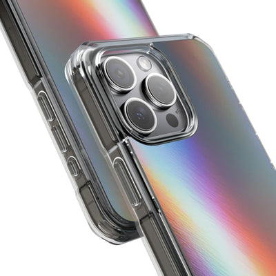 Prismatic Ray · Clear Impact Magnetic Phone Case for iPhone · Blue