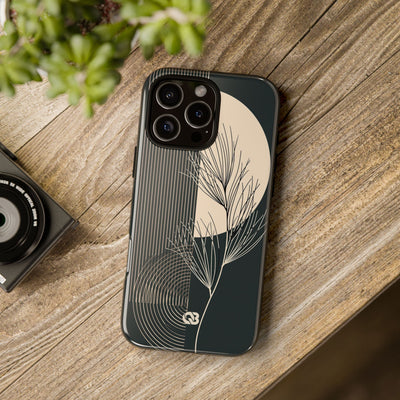 Black Tough Phone Case for iPhone - Obsidian Sand Willow